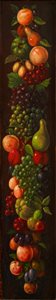 tall, narrow panel with exotic fruits