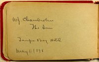 Album page with W.J. Chamberlain's signature. Page reads "W.J. Chamberlain The Sun Tampa Bay Hotel May 11 1898"