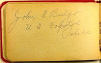 Album page with John C. Bulger's signature. Page reads "John C Bulger US Capitol Police"