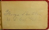 Album page with George S Bentton's signature. Page reads "George S Bentton U.S. Cap. Police"