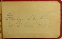 Album page with George S Bentton's signature. Page reads "George S Bentton U.S. Cap. Police"