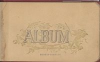 Cover page of album. Reads "ALBUM" in center of page, text surrounded by ivy, cherub to right of text. "Made in Germany" located beneath.