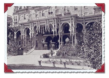 East front of Tampa Bay Hotel, wide staircase with elaborate veranda