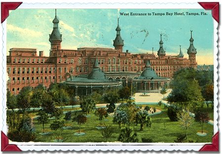 West side of Hotel showing minarets and domes