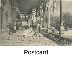 postcard of hotel veranda