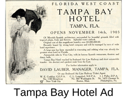 historic advertisement for Tampa Bay Hotel