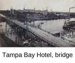 historic photo showing Lafayette street bridge and hotel in background