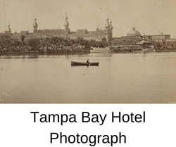 historic photo of hotel from across river