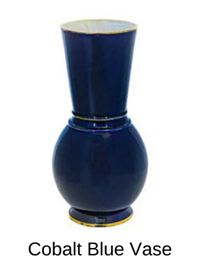 solid blue vase