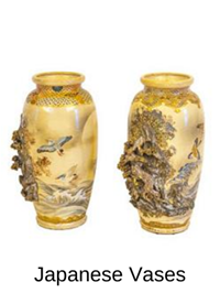 two japanese vases