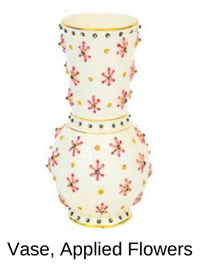 Vase with Applied Flowers