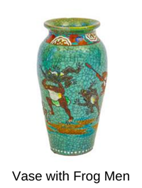 Vase with Frog Men