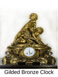 Gilded Bronze Clock