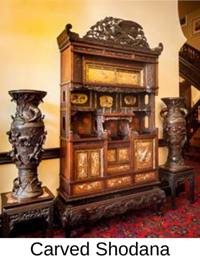 Carved Shodana cabinet