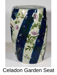 Celadon garden seat