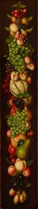 tall, narrow panel with exotic fruits
