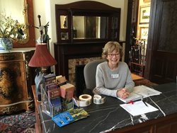 Museum volunteer greeter